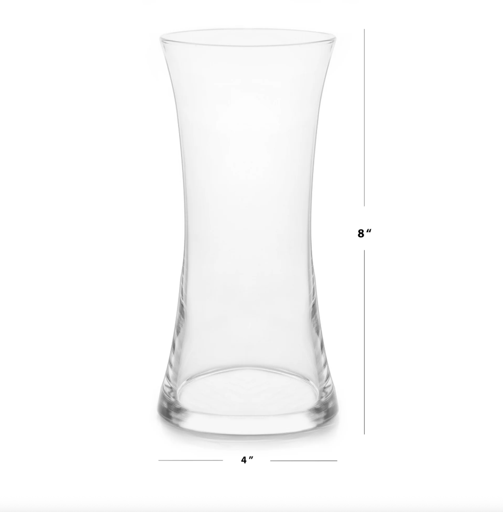 Libbey Clear Glass 8" Sydney Floral Vase